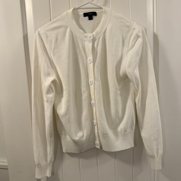 J. Crew Sweaters - J.Crew White Button-Down Cardigan Crisp White Women’s Small
